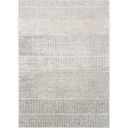 ADELE Scandi Global Grey Area Rug Flat