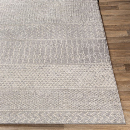 ADELE Scandi Global Grey Area Rug Front