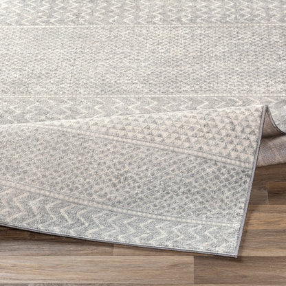 ADELE Scandi Global Grey Area Rug Fold