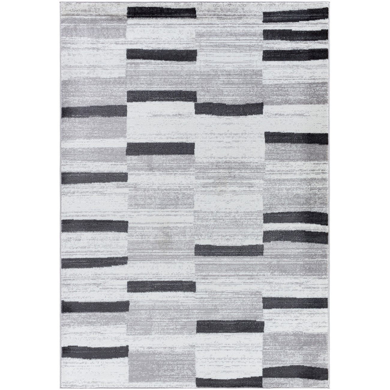 AISHA Scandi Modern Black Area Rug Flat