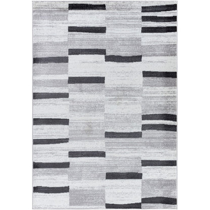 AISHA Scandi Modern Black Area Rug Flat