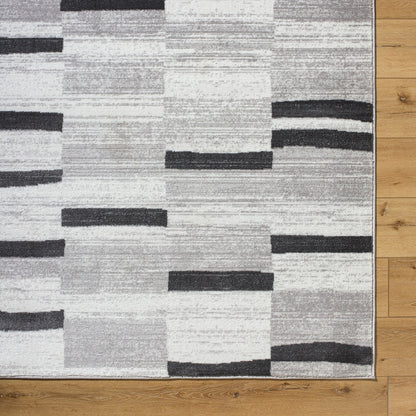 AISHA Scandi Modern Black Area Rug Overhead