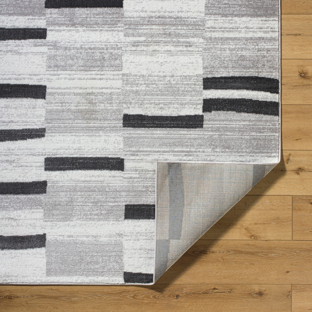 AISHA Scandi Modern Black Area Rug Fold