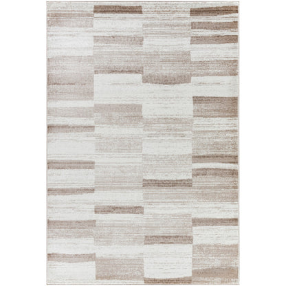 AISHA Scandi Modern Dark Brown Area Rug Flat