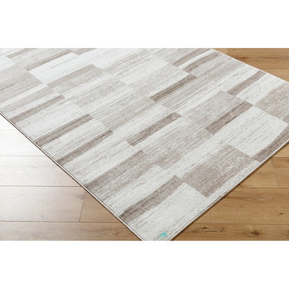 AISHA Scandi Modern Dark Brown Area Rug Corner