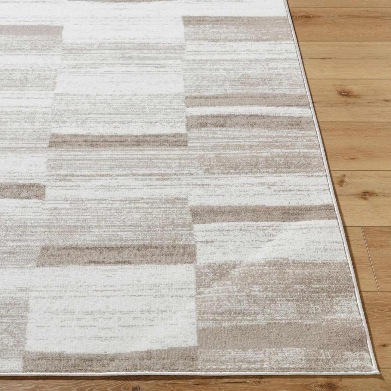 AISHA Scandi Modern Dark Brown Area Rug Front