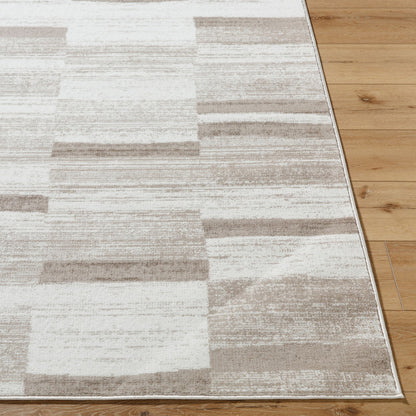 AISHA Scandi Modern Dark Brown Area Rug Front