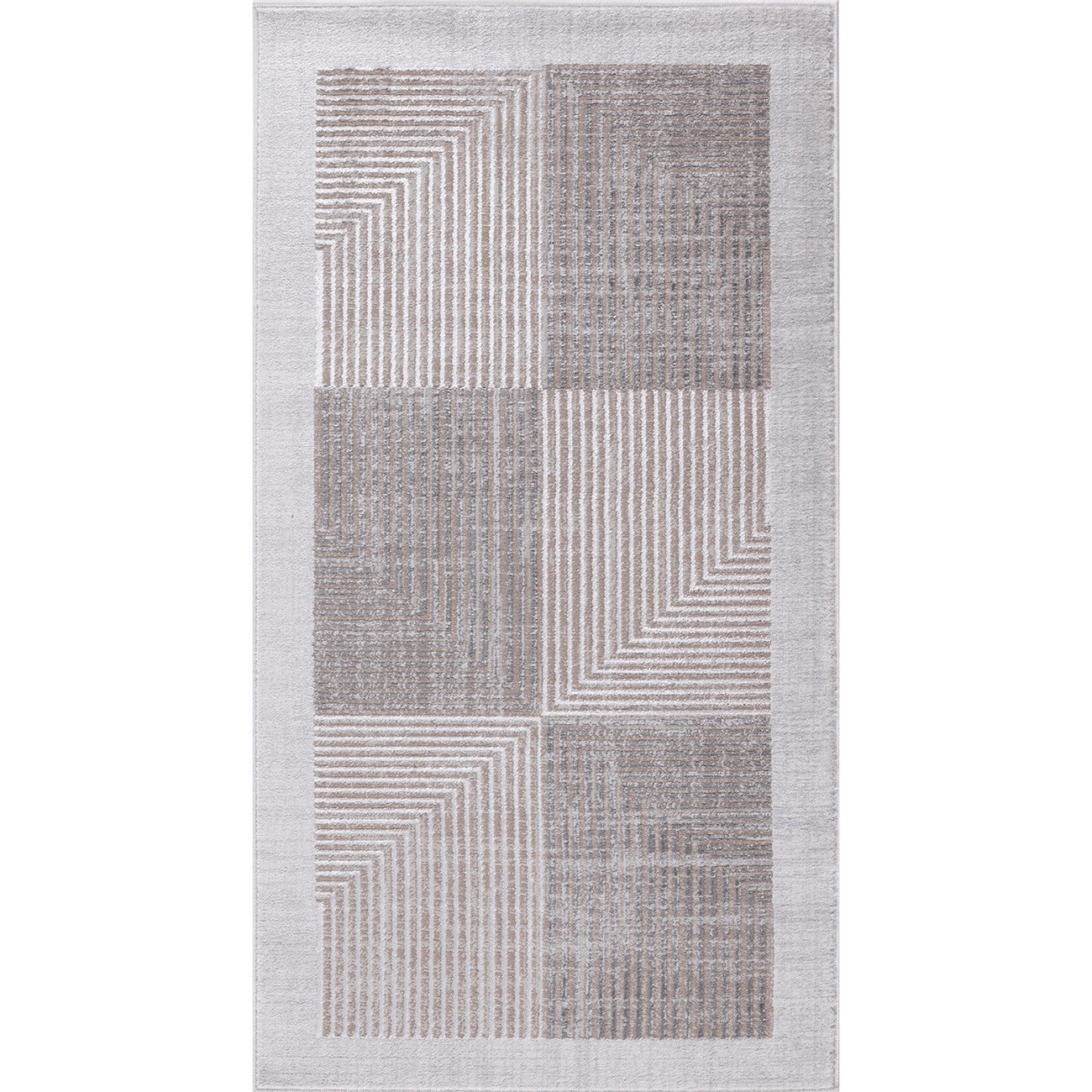 AITANA Scandi Modern Beige/White Area Rug Flat