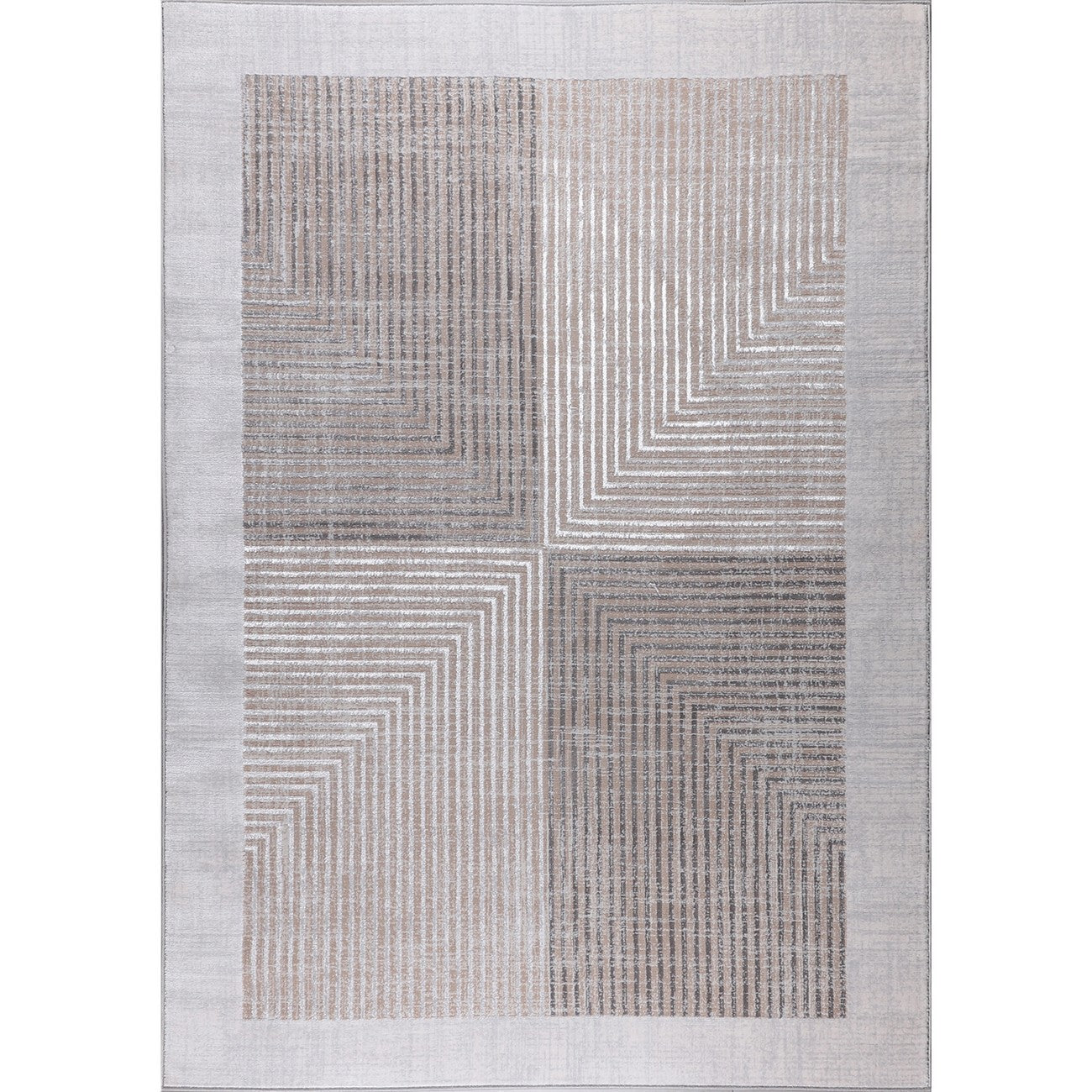 AITANA Scandi Modern Beige/White Area Rug Flat