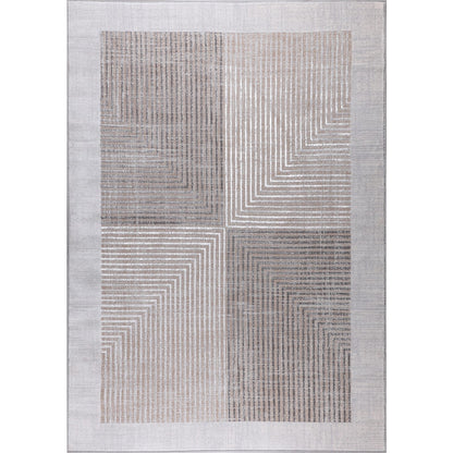 AITANA Scandi Modern Beige/White Area Rug Flat