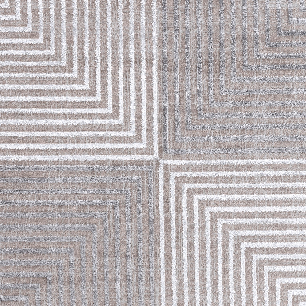 AITANA Scandi Modern Beige/White Area Rug Swatch