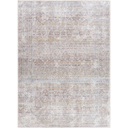 AKIFAH Our PNW Home x Livabliss Machine Washable Oriental Boho Dark Brown/Cream Area Rug Flat