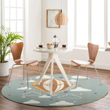 Monty Kids Modern Multicolour/Blue Bedroom Rug