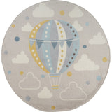 Monty Kids Modern Multicolour/Grey Bedroom Rug