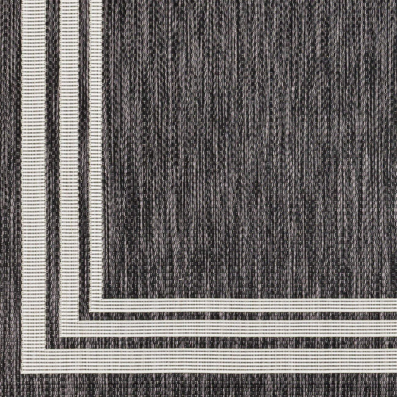 AKRITI Indoor & Outdoor Traditional Boho Dark Grey Area Rug Swatch