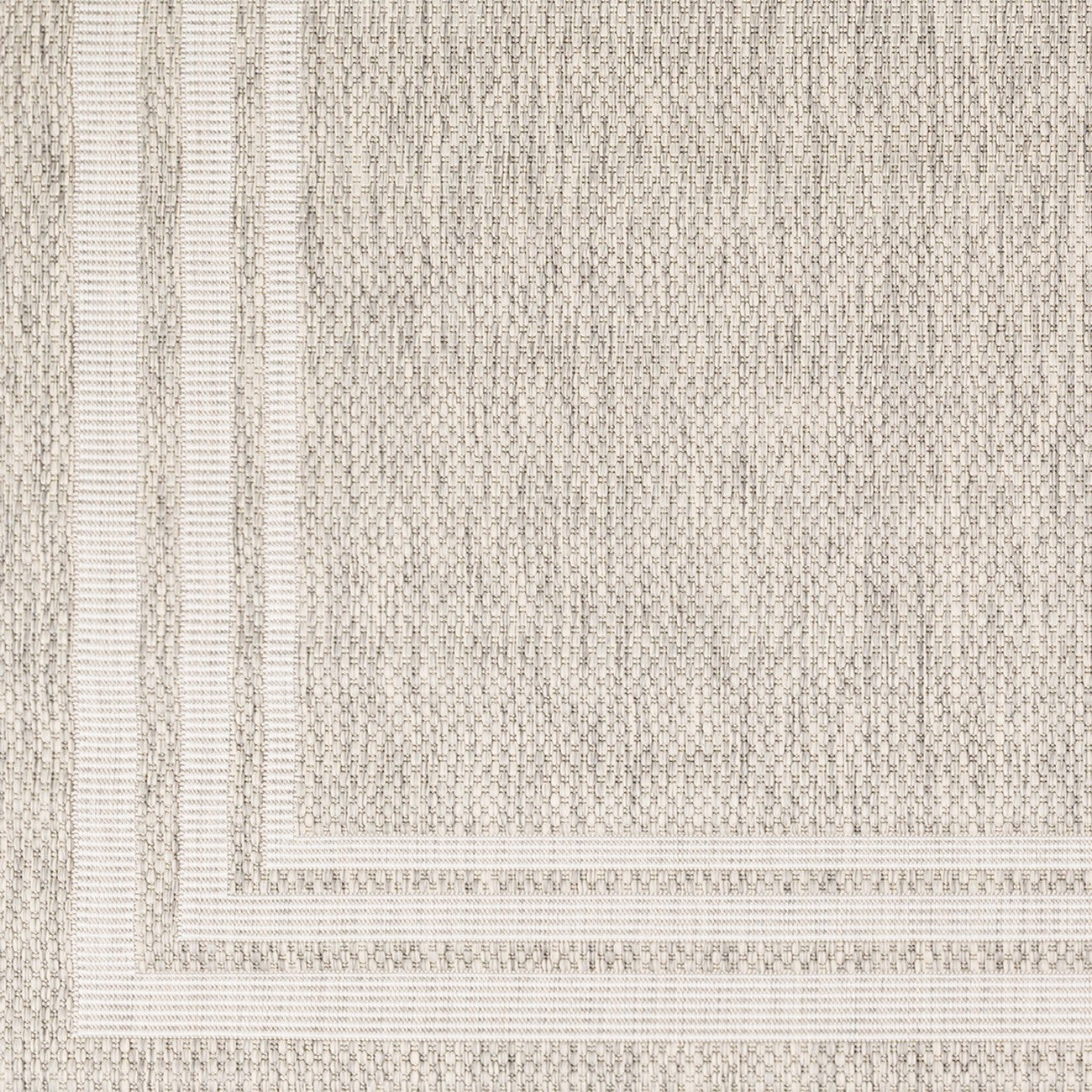 AKRITI Indoor & Outdoor Traditional Light Grey Area Rug Swatch