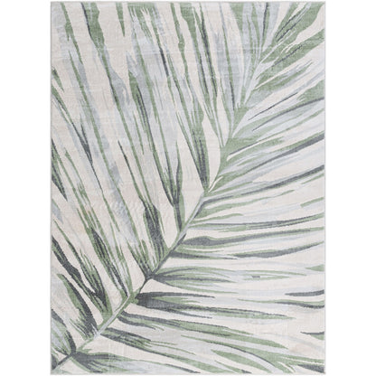 ALAYA Scandi Coastal Medium Green Area Rug Flat