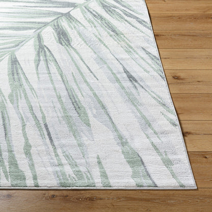 ALAYA Scandi Coastal Medium Green Area Rug Front