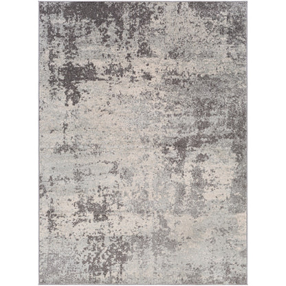 ALEX Abstract Modern Marble Medium Grey Area Rug Flat