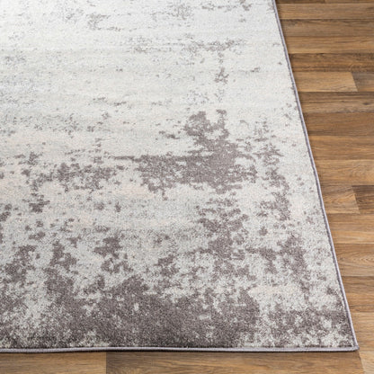 ALEX Abstract Modern Marble Medium Grey Area Rug Front