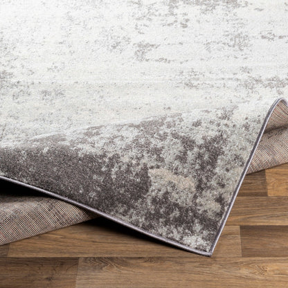 ALEX Abstract Modern Marble Medium Grey Area Rug Fold