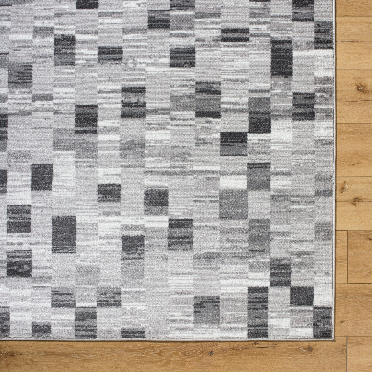 ALIA Scandi Modern Black Area Rug Overhead