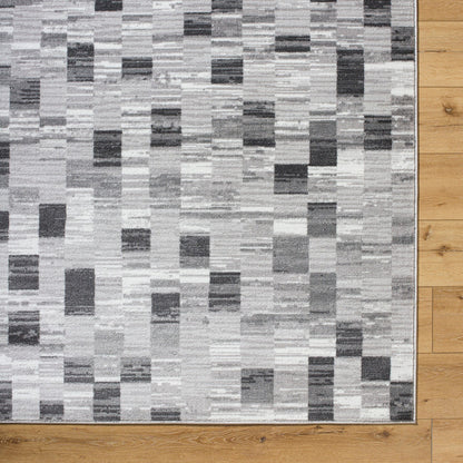 ALIA Scandi Modern Black Area Rug Overhead