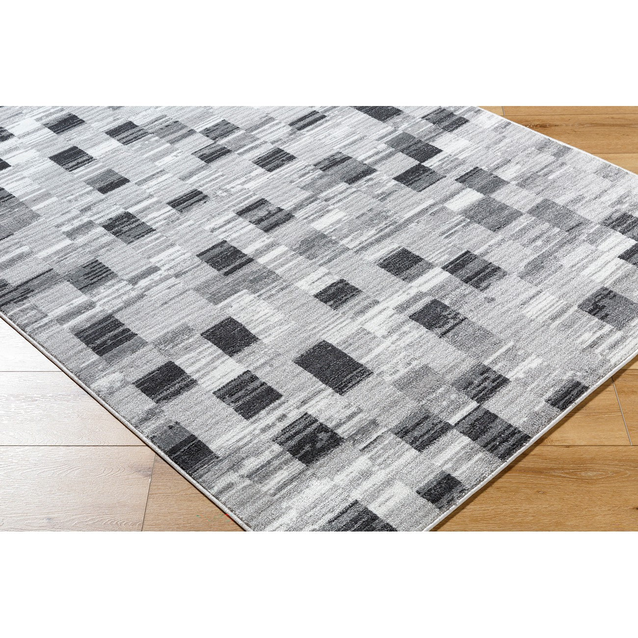 ALIA Scandi Modern Black Area Rug Corner