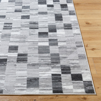 ALIA Scandi Modern Black Area Rug Front