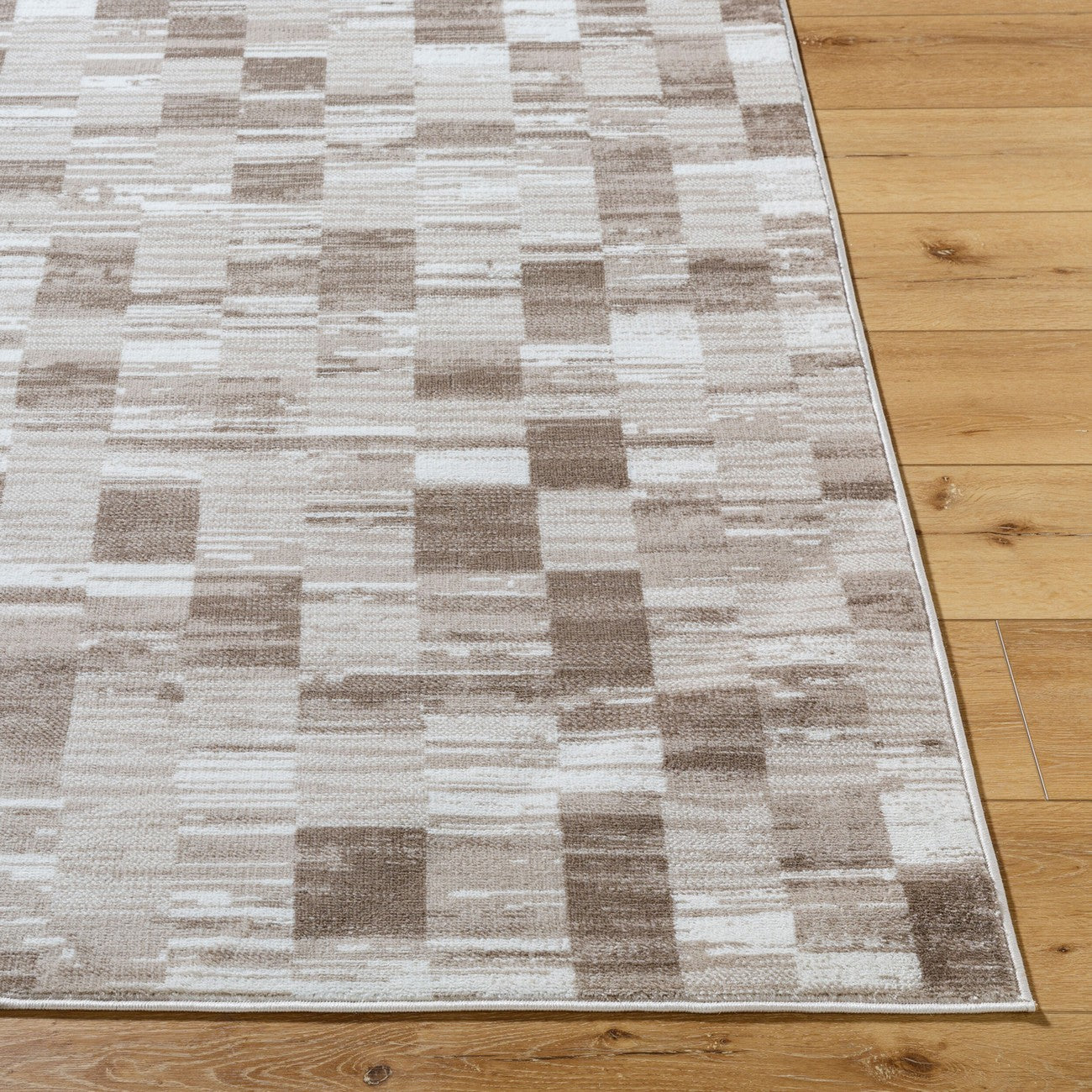 ALIA Scandi Modern Dark Brown Area Rug Front