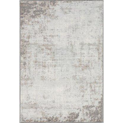 ALIX Abstract Modern Marble Medium Grey Area Rug Flat