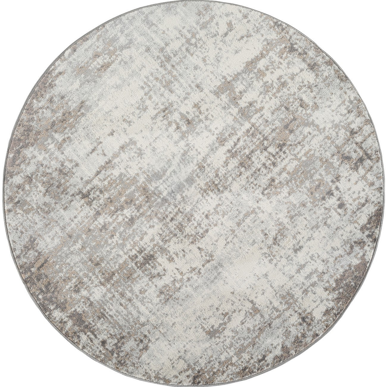 ALIX Abstract Modern Marble Medium Grey Area Rug Flat