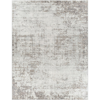 ALIX Abstract Modern Marble Medium Grey Area Rug Flat