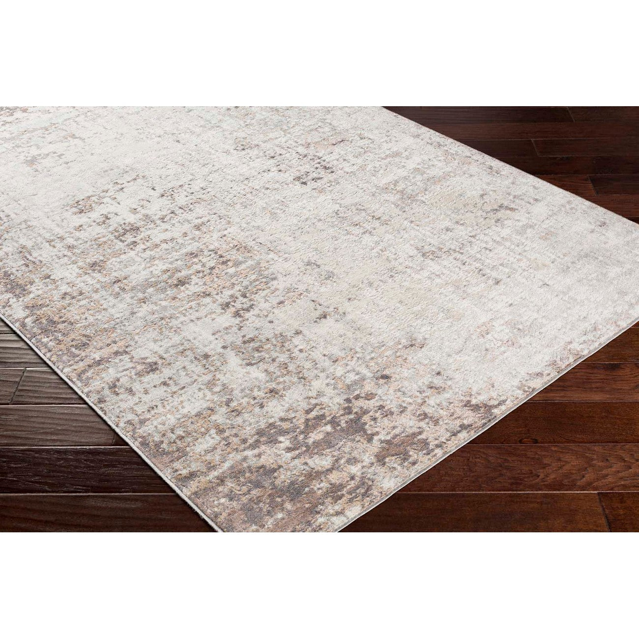 ALIX Abstract Modern Marble Medium Grey Area Rug Corner