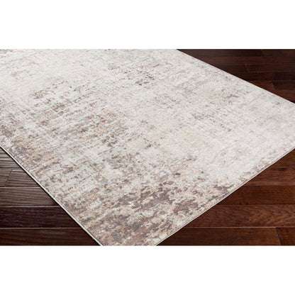 ALIX Abstract Modern Marble Medium Grey Area Rug Corner