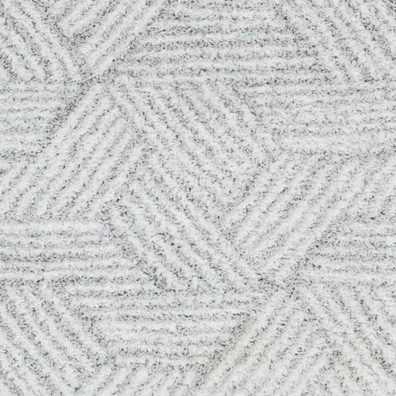 ALLIE Round Shaggy Geometric Plush Pile Light Grey Area Rug Swatch