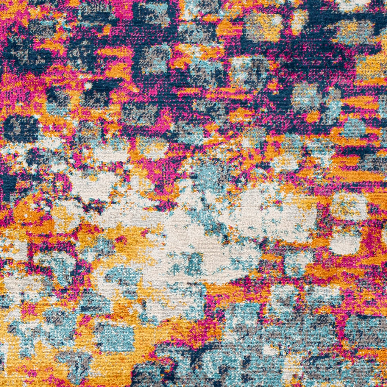 AMAYA Abstract Modern Marble Saffron Area Rug Swatch