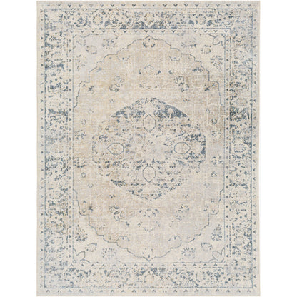 AMAYRA Machine Washable Traditional Boho Oatmeal Area Rug Flat