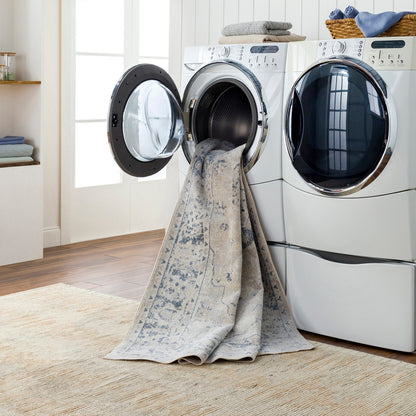 AMAYRA Machine Washable Traditional Boho Oatmeal Area Rug Styleshot