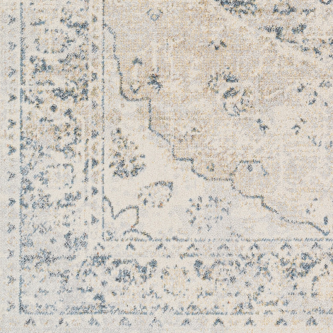 AMAYRA Machine Washable Traditional Boho Oatmeal Area Rug Swatch