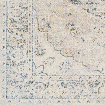 AMAYRA Machine Washable Traditional Boho Oatmeal Area Rug Swatch