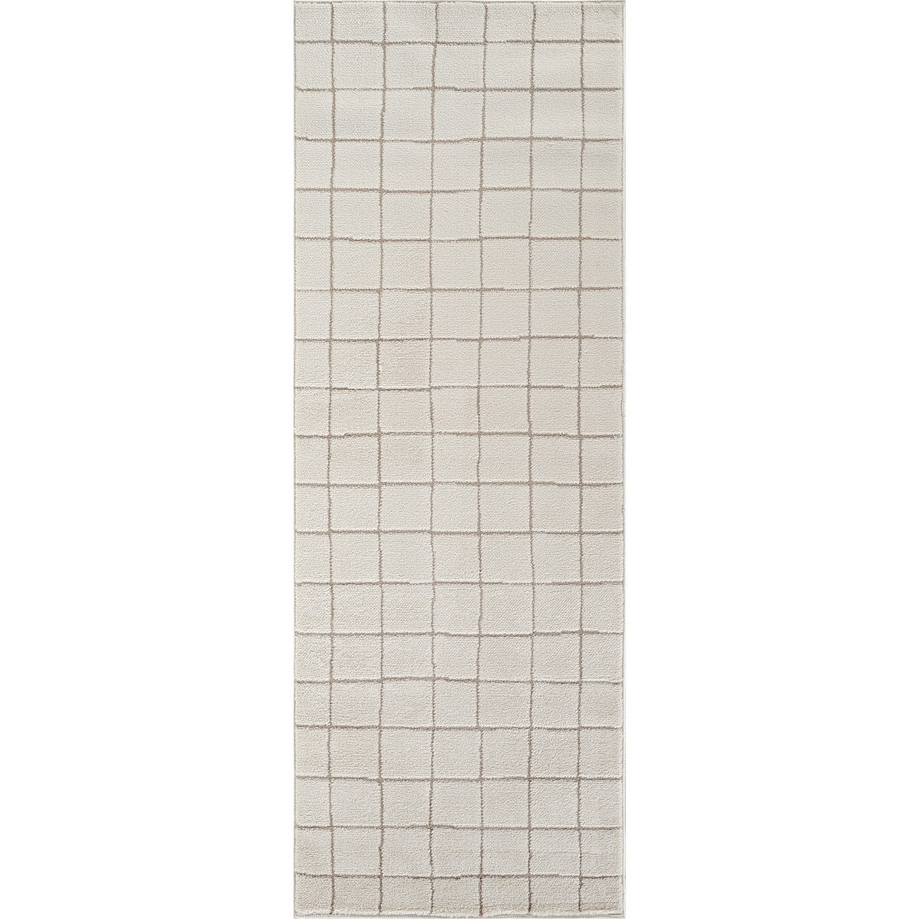 AMINA Our PNW Home x Livabliss Scandi High Pile Ivory Area Rug Flat