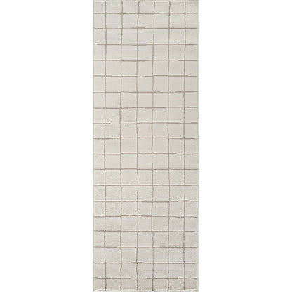 AMINA Our PNW Home x Livabliss Scandi High Pile Ivory Area Rug Flat