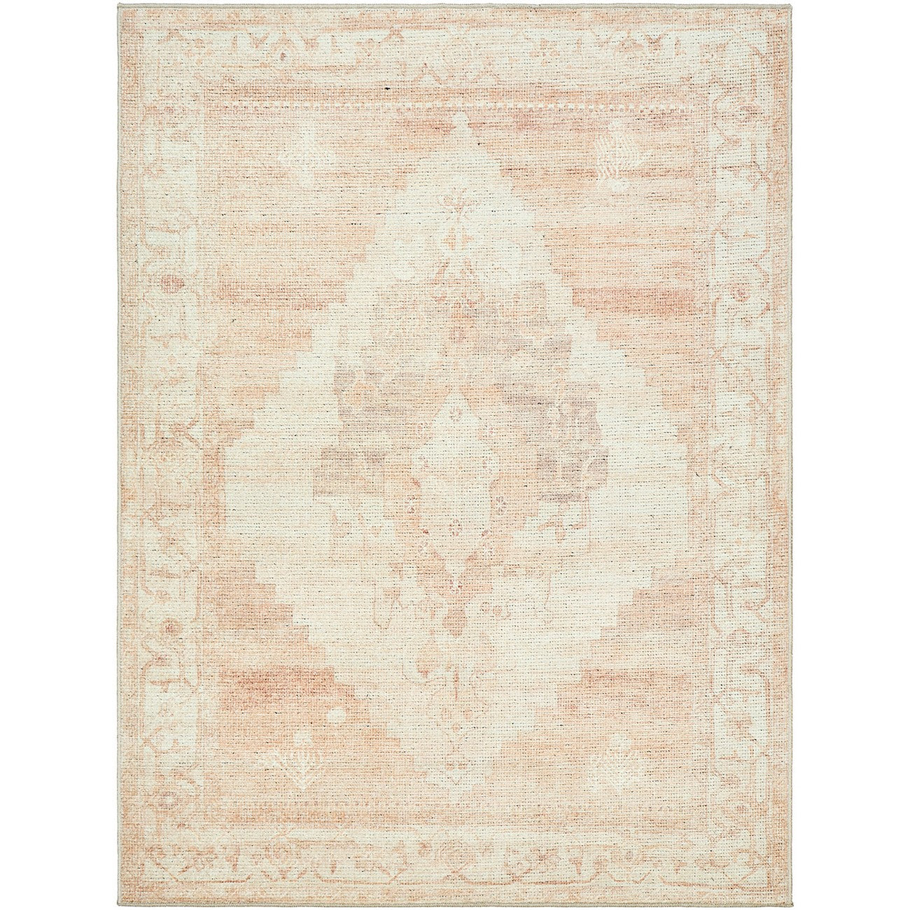 ANIKA Becki Owens x Livabliss Vintage Traditional Oriental Boho Blush/Cream Area Rug Flat