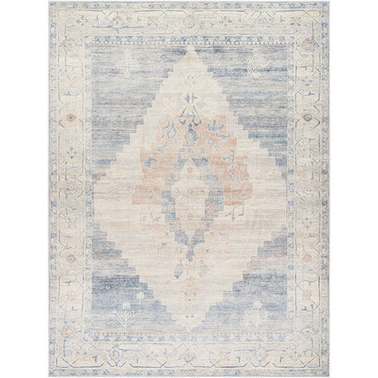 ANIKA Becki Owens x Livabliss Vintage Traditional Oriental Boho Denim/Navy Area Rug Flat