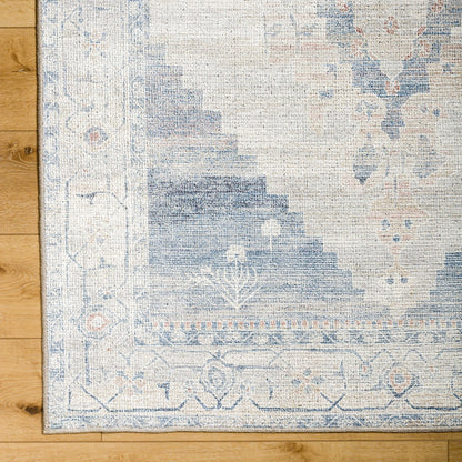ANIKA Becki Owens x Livabliss Vintage Traditional Oriental Boho Denim/Navy Area Rug Overhead