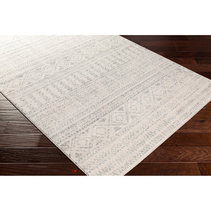 ANUSHKLA Scandi Global Light Grey Area Rug Corner
