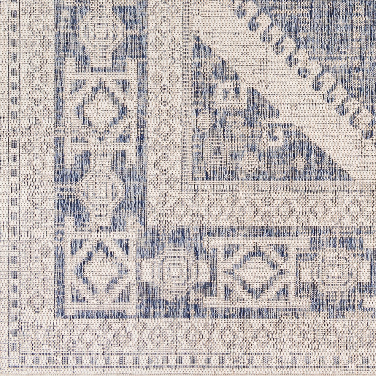 ANWARA Indoor & Outdoor Global Navy Area Rug Swatch