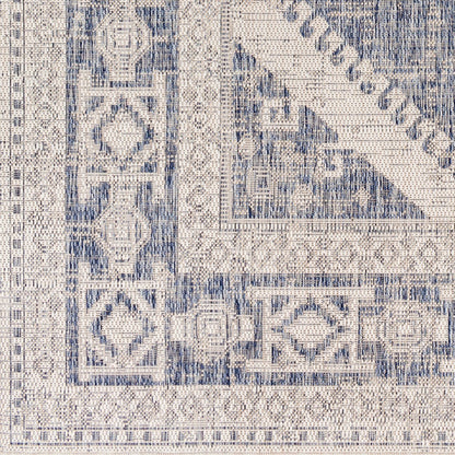 ANWARA Indoor & Outdoor Global Navy Area Rug Swatch