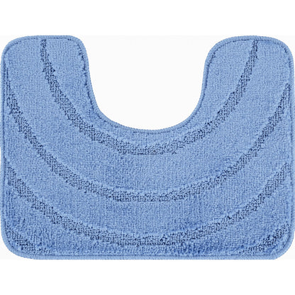 APRIL 2 Piece Machine Washable Non-Slip Blue Bathroom Rug Set Pedestal